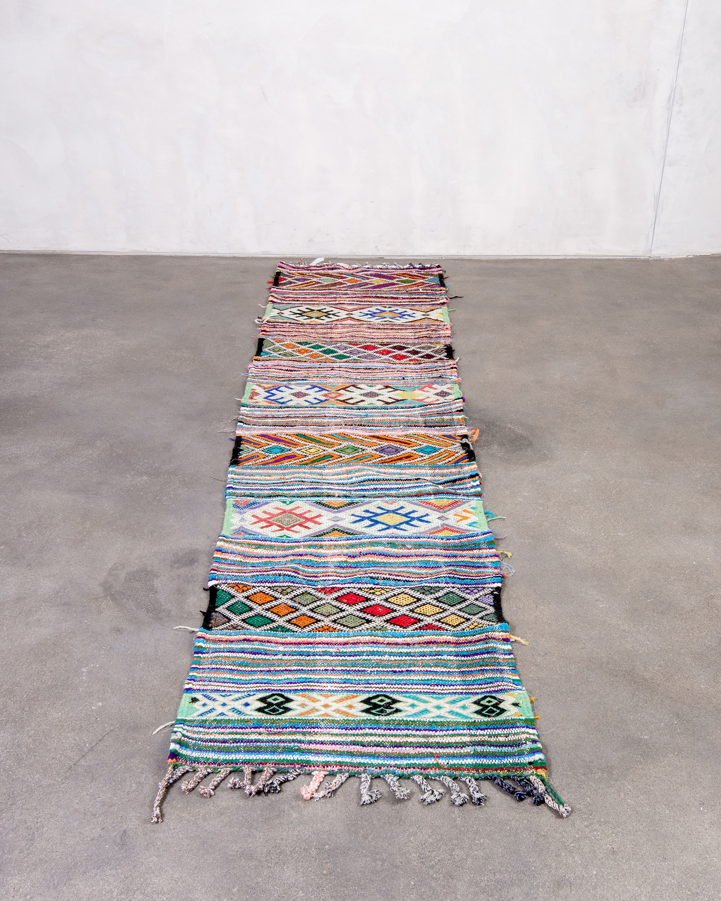 Modern designer handcrafted Berber rug from morocco Kelim with beautiful colors and patterns